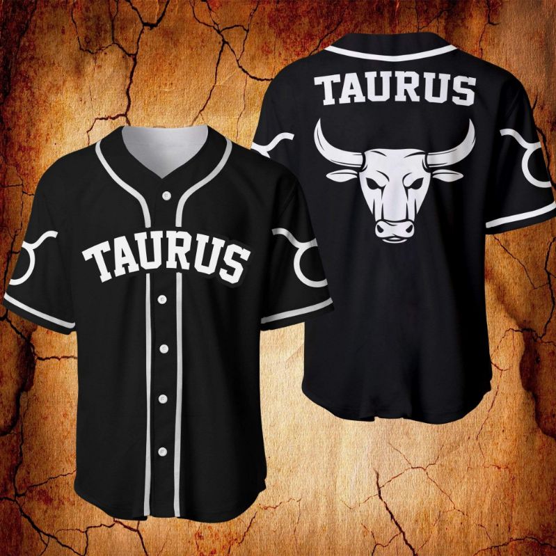 B&ampw Taurus Zodiac Personalized 3d Baseball Jersey B&ampw Taurus Zodiac Personalized 3d Baseball Jersey