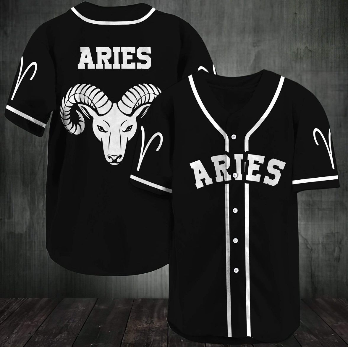 B&ampw Zodiac Aries Personalized 3d Baseball Jersey B&ampw Zodiac Aries Personalized 3d Baseball Jersey