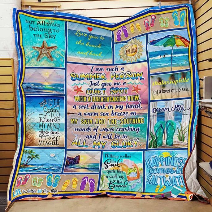 Beach I Am Such A Summer Person Quilt Blanket Beach I Am Such A Summer Person Quilt Blanket