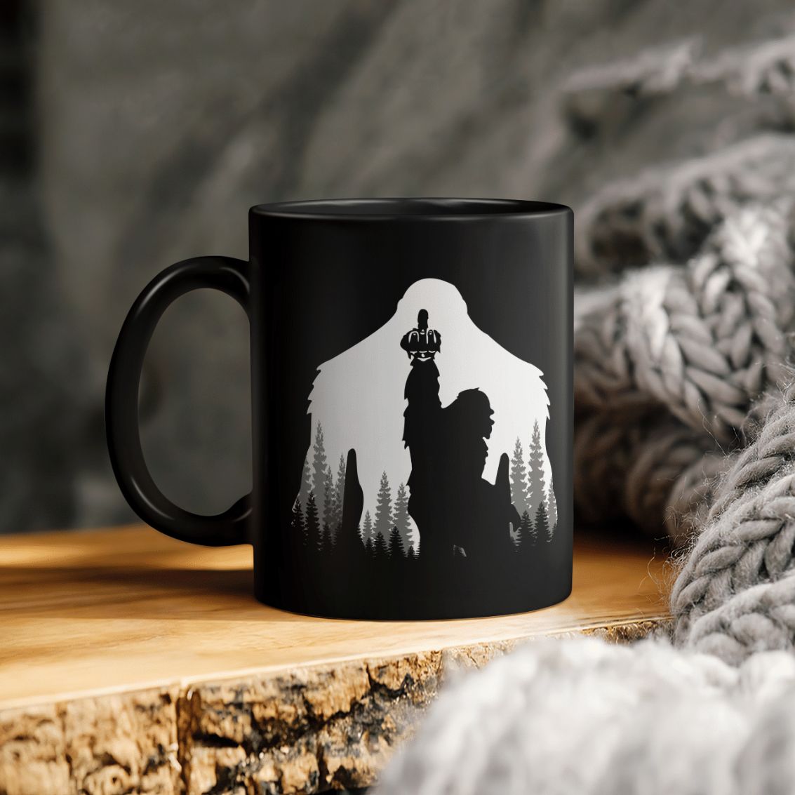 Bigfoot Middle Finger Ceramic Coffee Mug Bigfoot Middle Finger Ceramic Coffee Mug