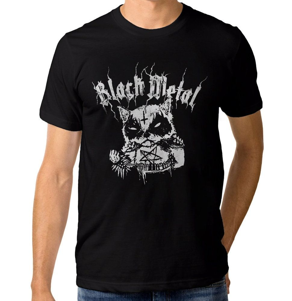Black Metal Grim Cat T-Shirt Black Metal Grim Cat T-Shirt