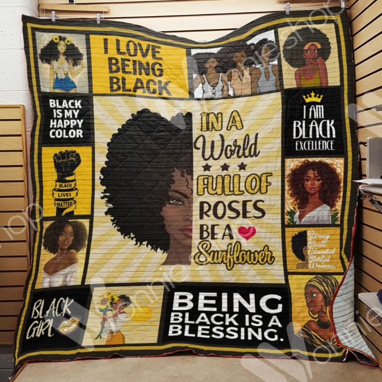 Black Women I Love Being Black Quilt Blanket Black Women I Love Being Black Quilt Blanket