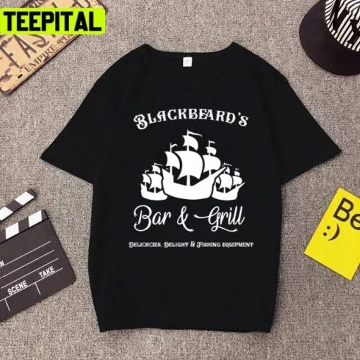 Blackbeards Bar And Grill Design Unisex T-Shirt
