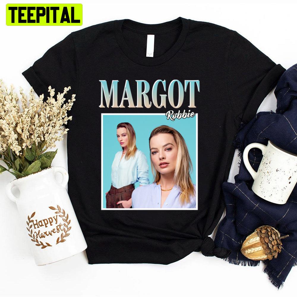Blue Vintage Style Margot Robbie Unisex T-Shirt Blue Vintage Style Margot Robbie Unisex T-Shirt