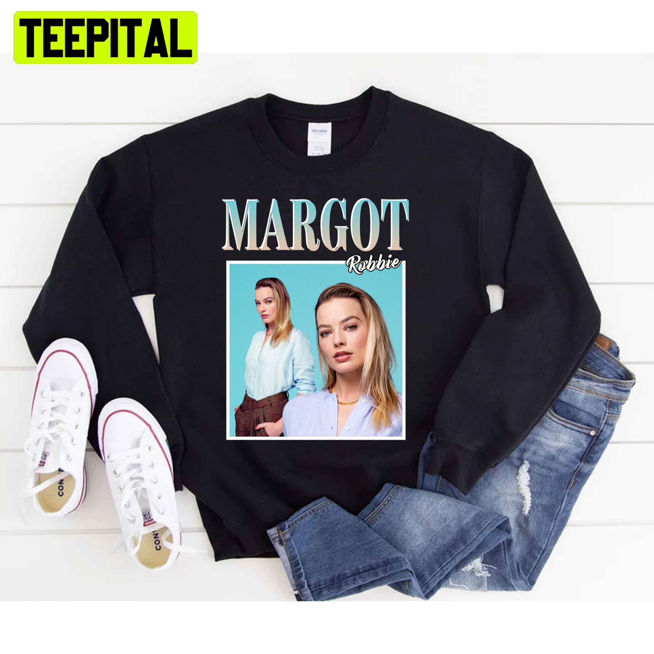 Blue Vintage Style Margot Robbie Unisex T-Shirt Blue Vintage Style Margot Robbie Unisex T-Shirt