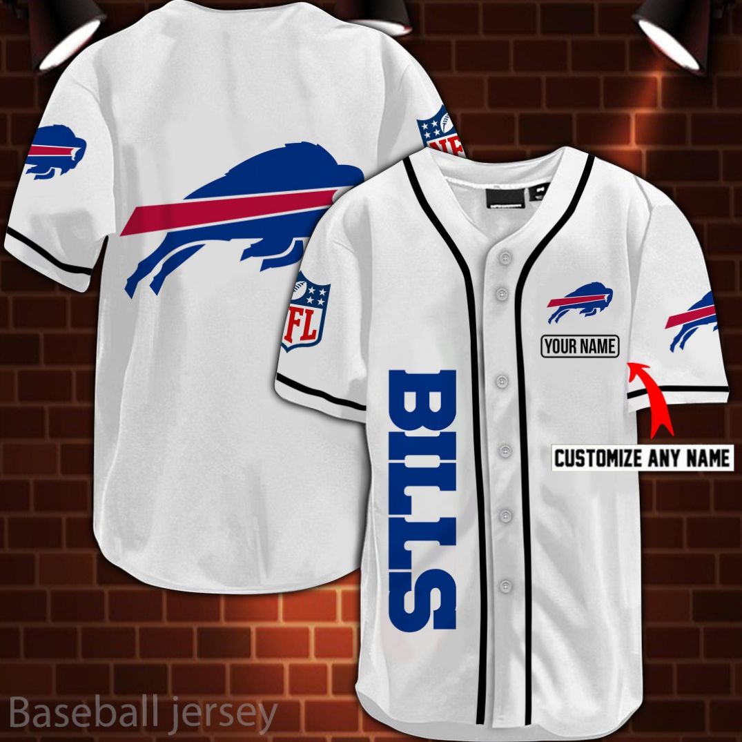 Buffalo Bills Nfl 3d Digital Printed Personalized Logo Baseball Jersey Buffalo Bills Nfl 3d Digital Printed Personalized Logo Baseball Jersey