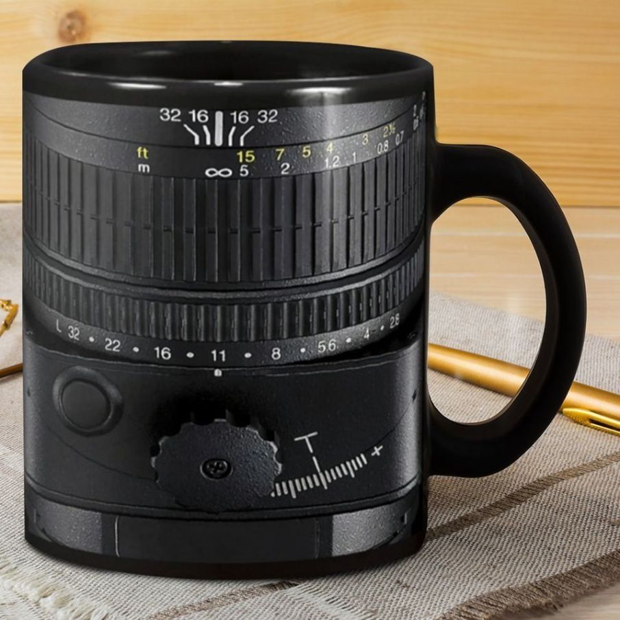 Camera Lens Premium Sublime Ceramic Coffee Mug Black Camera Lens Premium Sublime Ceramic Coffee Mug Black