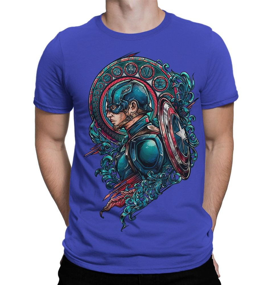 Captain America Art T-Shirt Captain America Art T-Shirt