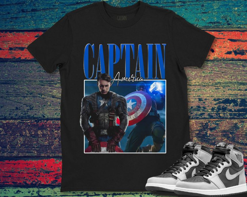 Captain America Poster Marvel Avenger Vintage Unisex Gift T-Shirt Captain America Poster Marvel Avenger Vintage Unisex Gift T-Shirt