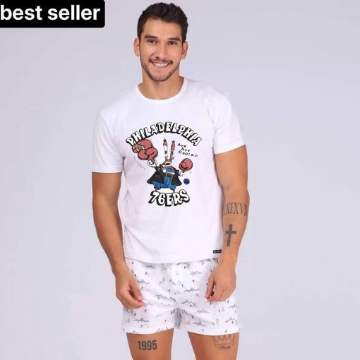 Cartoon Style Aye Aye Captian Philadelphia 76ers NBA Basketball Unisex T-Shirt