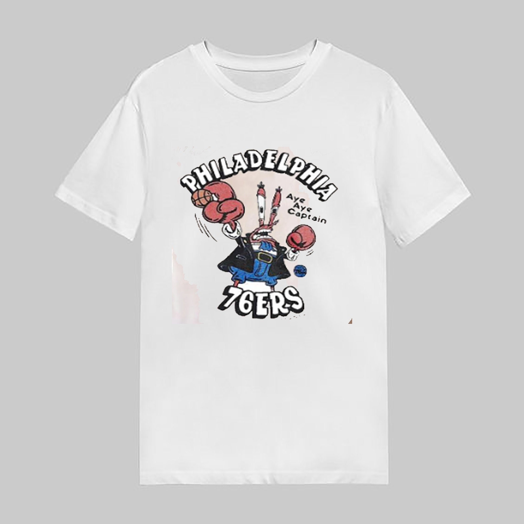 Cartoon Style Aye Aye Captian Philadelphia 76ers NBA Basketball Unisex T-Shirt Cartoon Style Aye Aye Captian Philadelphia 76ers NBA Basketball Unisex T-Shirt