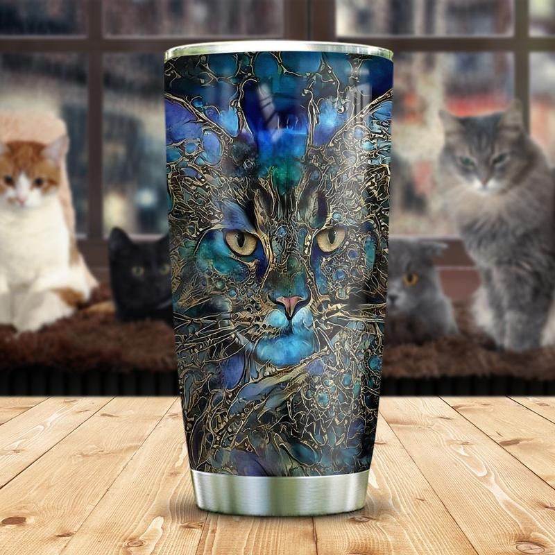 Cat Trippy Metal Style Stainless Steel Cup Cat Trippy Metal Style Stainless Steel Cup