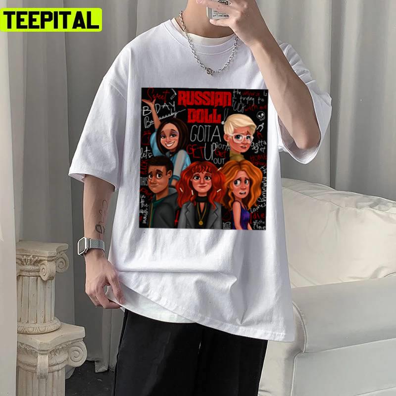 Characters In Russian Doll Movie Art Unisex T-Shirt Characters In Russian Doll Movie Art Unisex T-Shirt