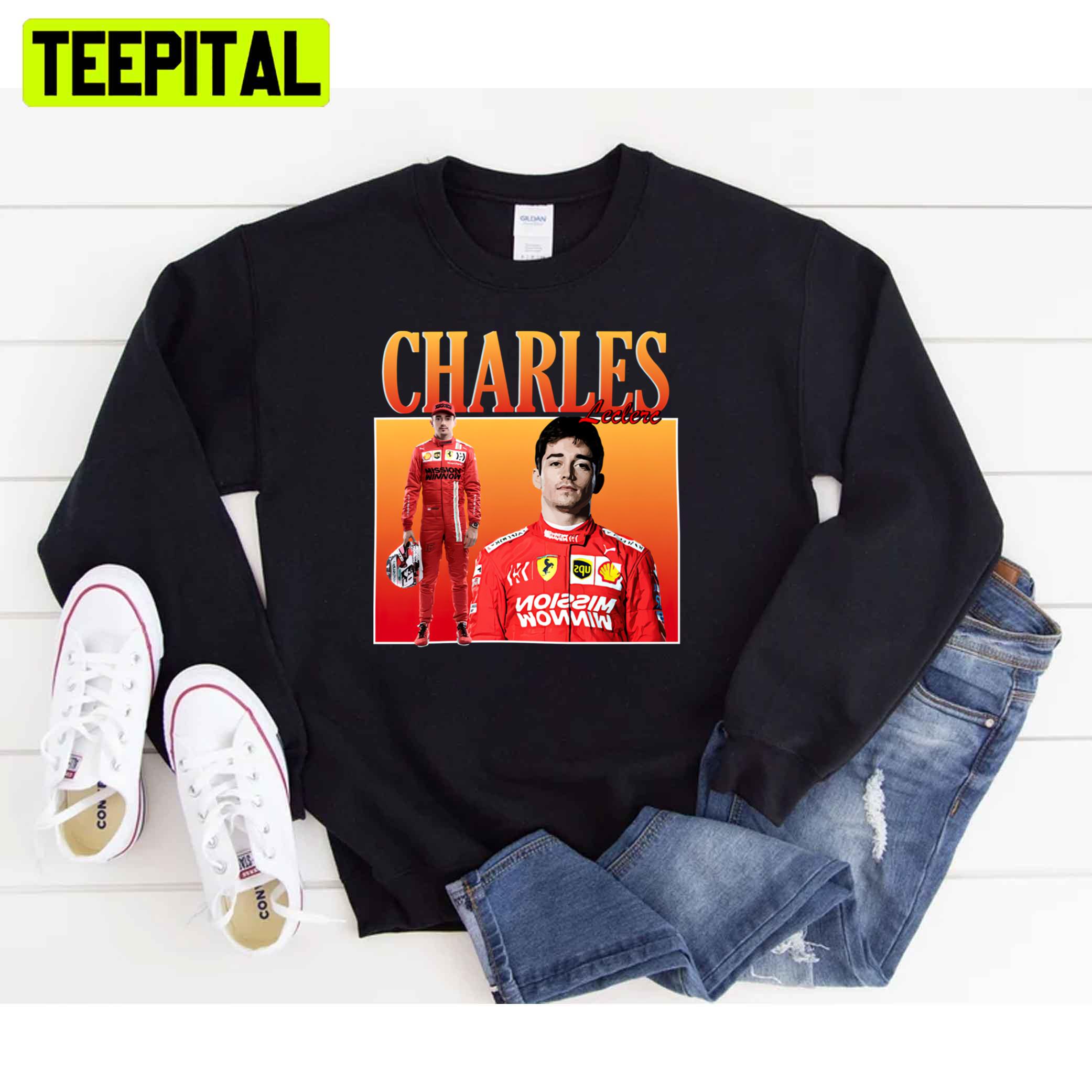 Charles Leclerc Vintage Racing Unisex T-Shirt Charles Leclerc Vintage Racing Unisex T-Shirt