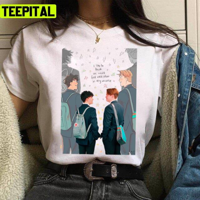 Charlie And Nick Design Heartstopper Design Unisex T-Shirt Charlie And Nick Design Heartstopper Design Unisex T-Shirt