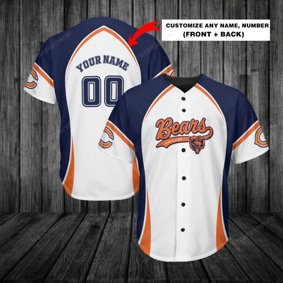 Chicago Bears Personalized Baseball Jersey 267 Chicago Bears Personalized Baseball Jersey 267
