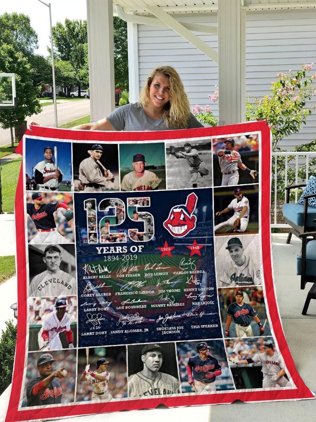 Cleveland Indians 125 Years Quilt Blanket Cleveland Indians 125 Years Quilt Blanket