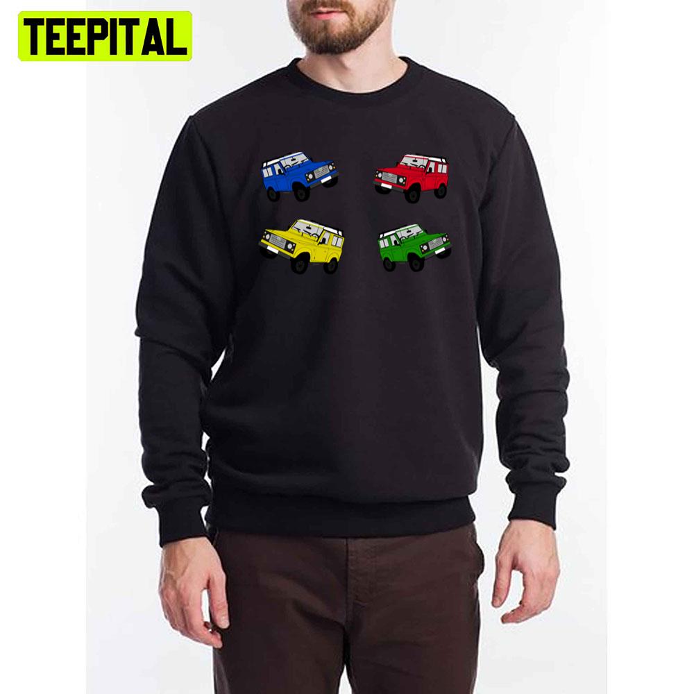 Colourful 4x4 Country Vehicles Unisex T-Shirt Colourful 4x4 Country Vehicles Unisex T-Shirt