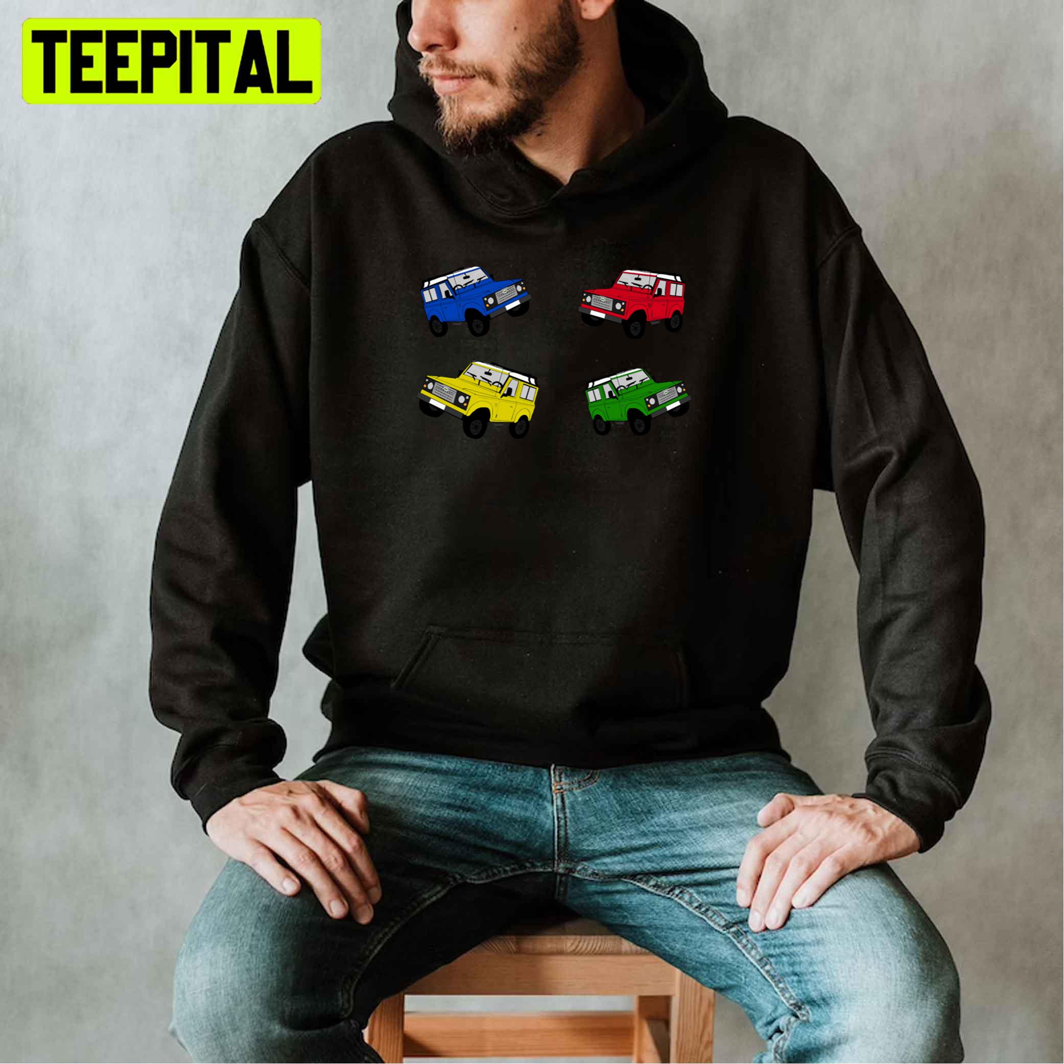 Colourful 4x4 Country Vehicles Unisex T-Shirt Colourful 4x4 Country Vehicles Unisex T-Shirt