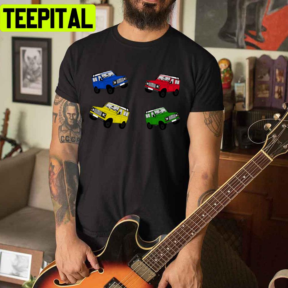 Colourful 4x4 Country Vehicles Unisex T-Shirt Colourful 4x4 Country Vehicles Unisex T-Shirt