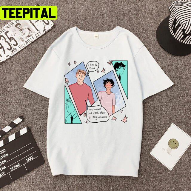 Comic Nick And Charlie Heartstopper Design Unisex T-Shirt Comic Nick And Charlie Heartstopper Design Unisex T-Shirt