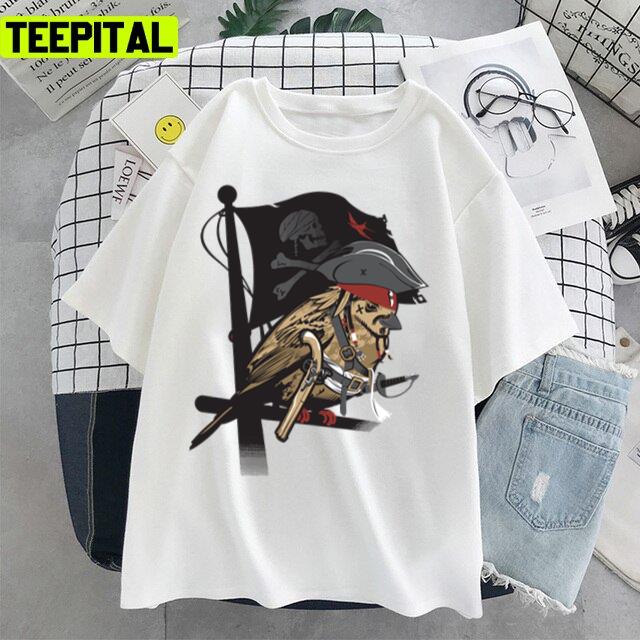 Cool Bird Captain Sparrow Johnny Depp Art Unisex T-Shirt Cool Bird Captain Sparrow Johnny Depp Art Unisex T-Shirt