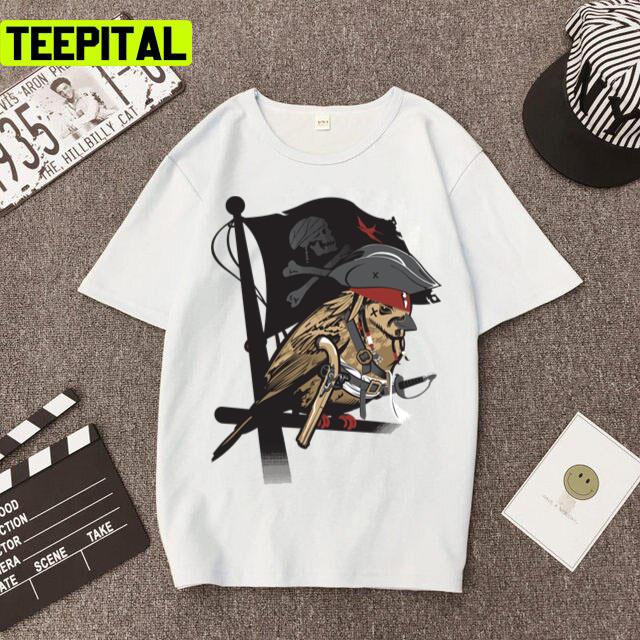 Cool Bird Captain Sparrow Johnny Depp Art Unisex T-Shirt Cool Bird Captain Sparrow Johnny Depp Art Unisex T-Shirt