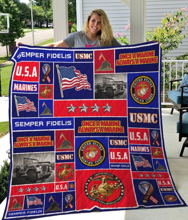 Corps Us Marine Quilt Blanket Corps Us Marine Quilt Blanket