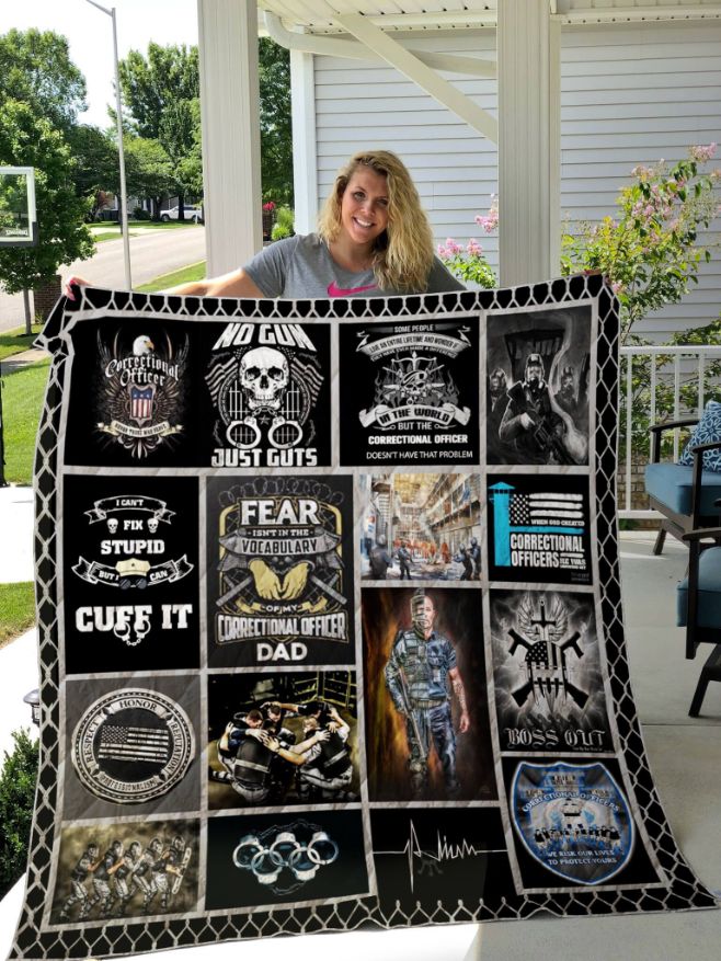 Correction Officer I Can't Fix Stupid But I Can Cuff It Quilt Blanket Correction Officer I Can't Fix Stupid But I Can Cuff It Quilt Blanket