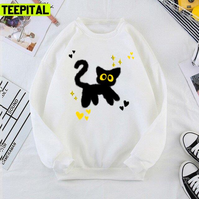 Cute Blackcat Trendy Illustration Unisex T-Shirt Cute Blackcat Trendy Illustration Unisex T-Shirt