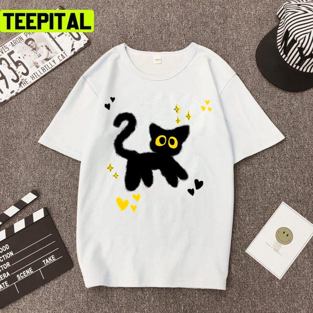 Cute Blackcat Trendy Illustration Unisex T-Shirt Cute Blackcat Trendy Illustration Unisex T-Shirt