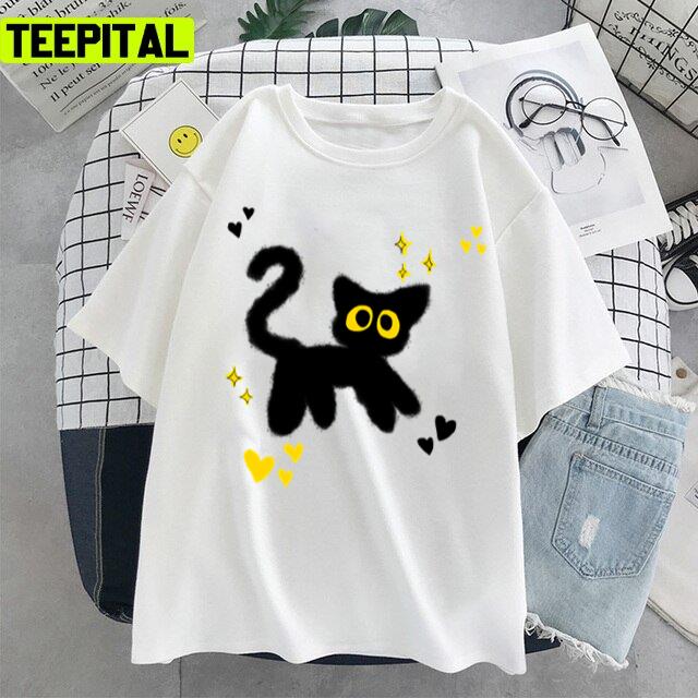 Cute Blackcat Trendy Illustration Unisex T-Shirt Cute Blackcat Trendy Illustration Unisex T-Shirt