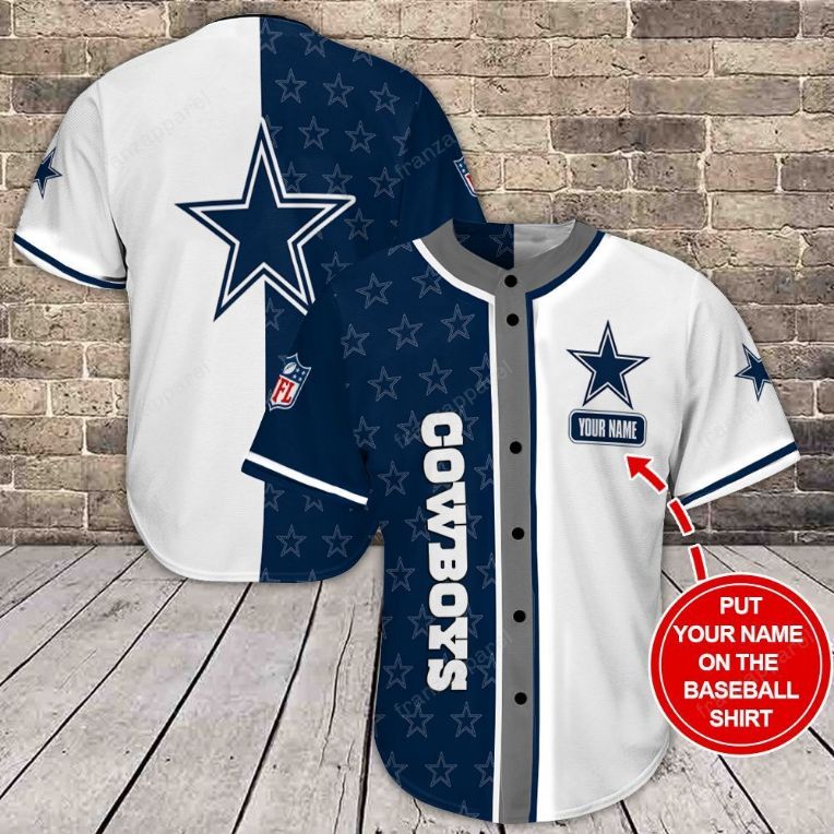 Dallas Cowboys Personalized Baseball Jersey Shirt 124 Dallas Cowboys Personalized Baseball Jersey Shirt 124