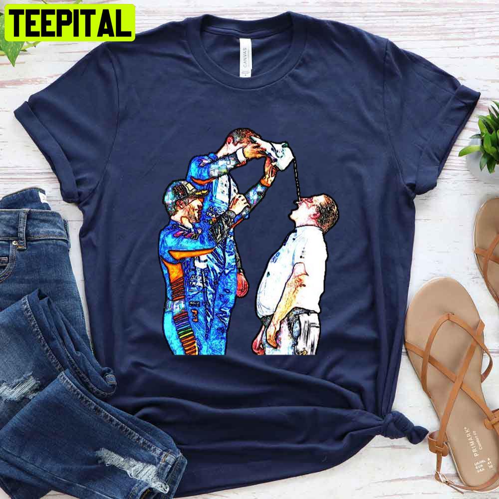 Daniel And Lando Zak Brown A Shoey Unisex T-Shirt Daniel And Lando Zak Brown A Shoey Unisex T-Shirt