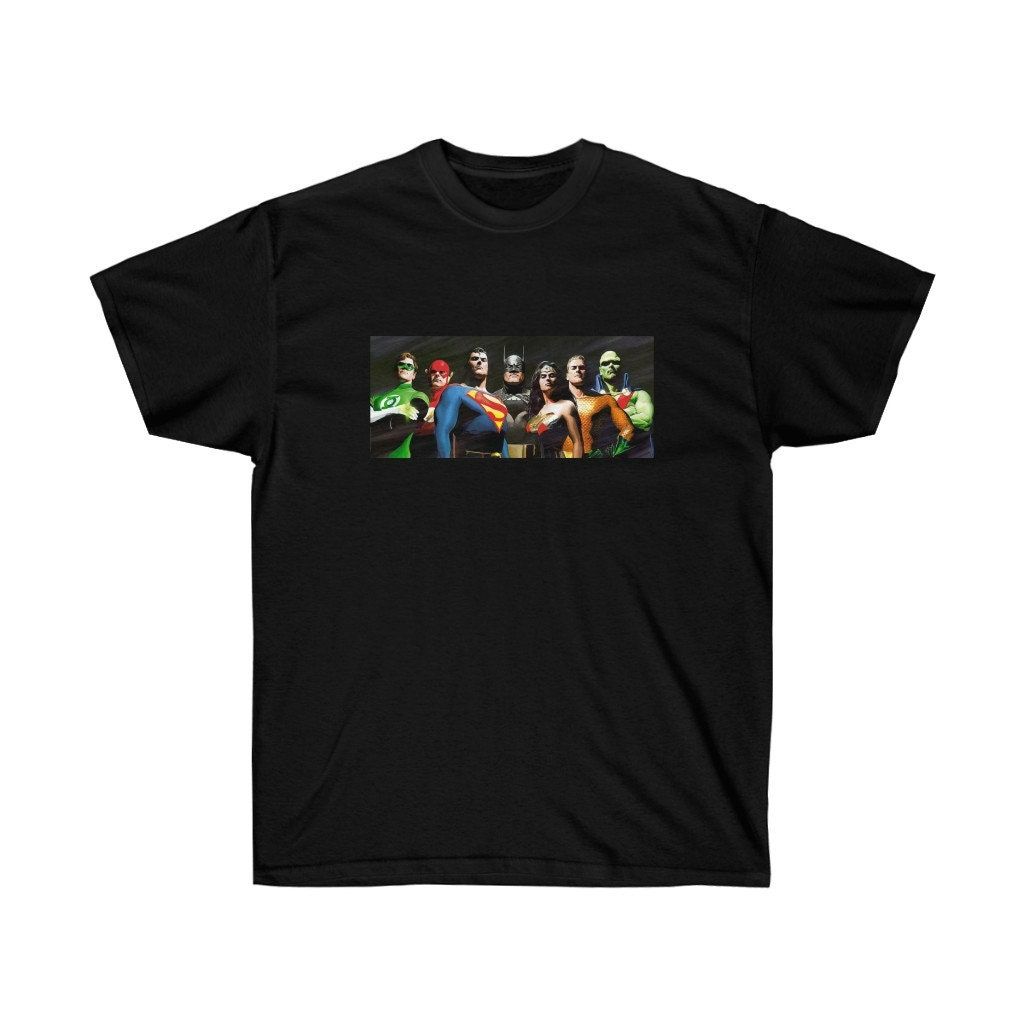 DC Comics Original 7 Unisex Ultra Cotton Tee Shirt DC Comics Original 7 Unisex Ultra Cotton Tee Shirt