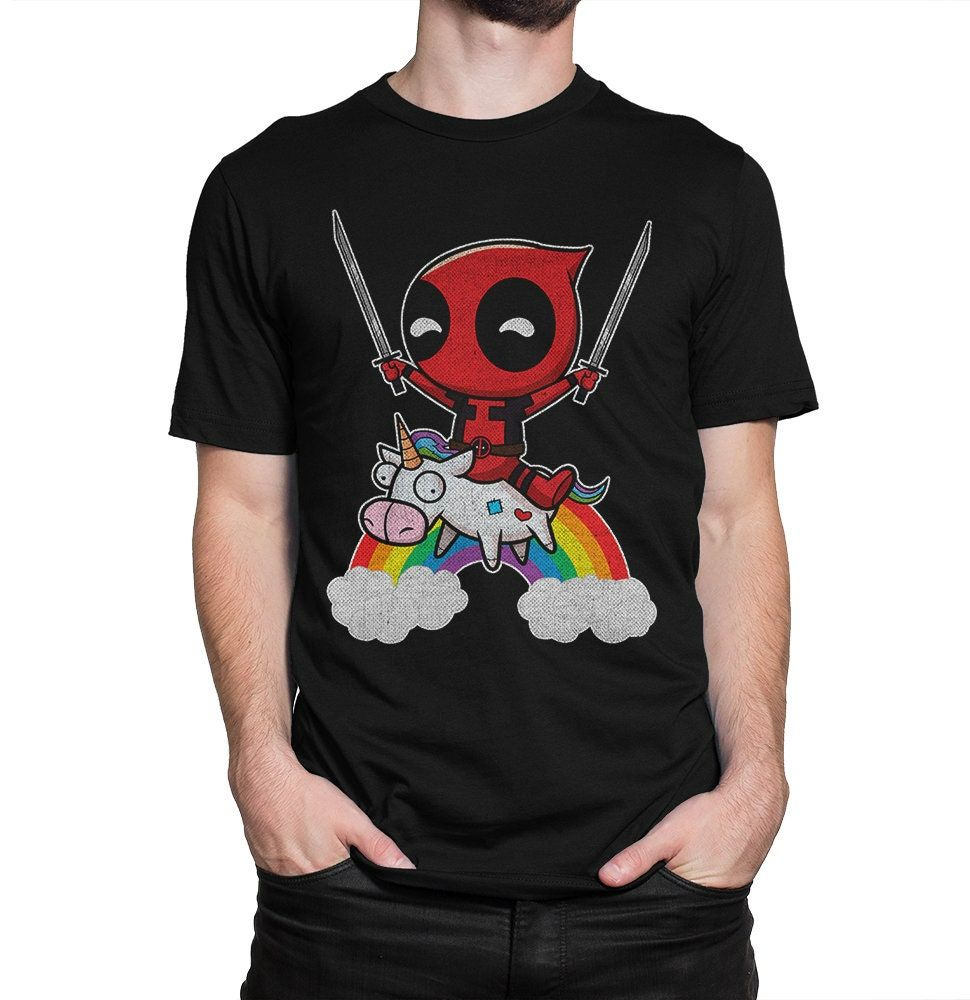 Deadpool Riding a Unicorn Vintage T-Shirt Deadpool Riding a Unicorn Vintage T-Shirt