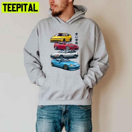 Degital Style Jdm Mix Civic Crx Integra Unisex T-Shirt