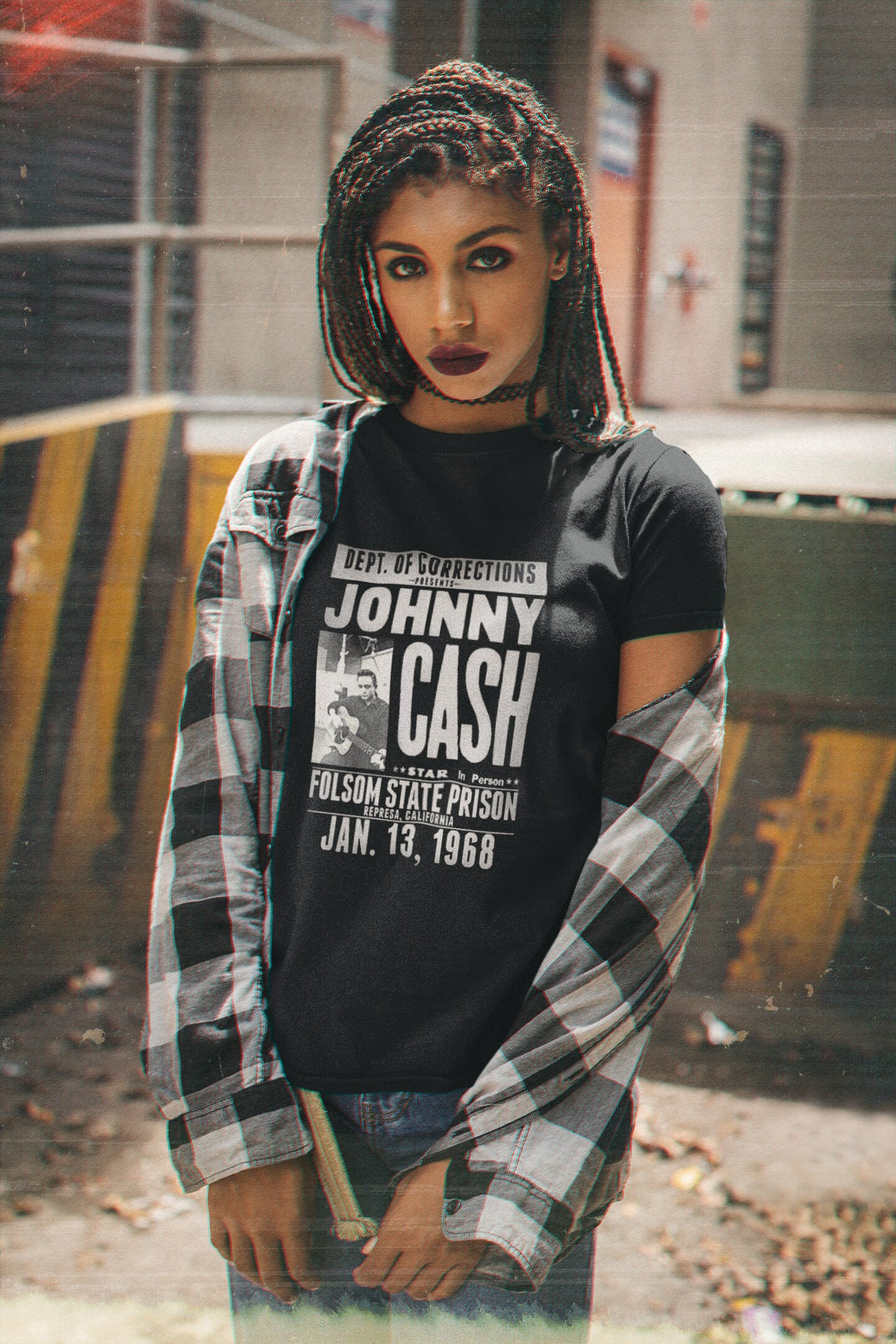 Dept Of Gorrections Johnny Cash Graphic Unisex T-Shirt Dept Of Gorrections Johnny Cash Graphic Unisex T-Shirt