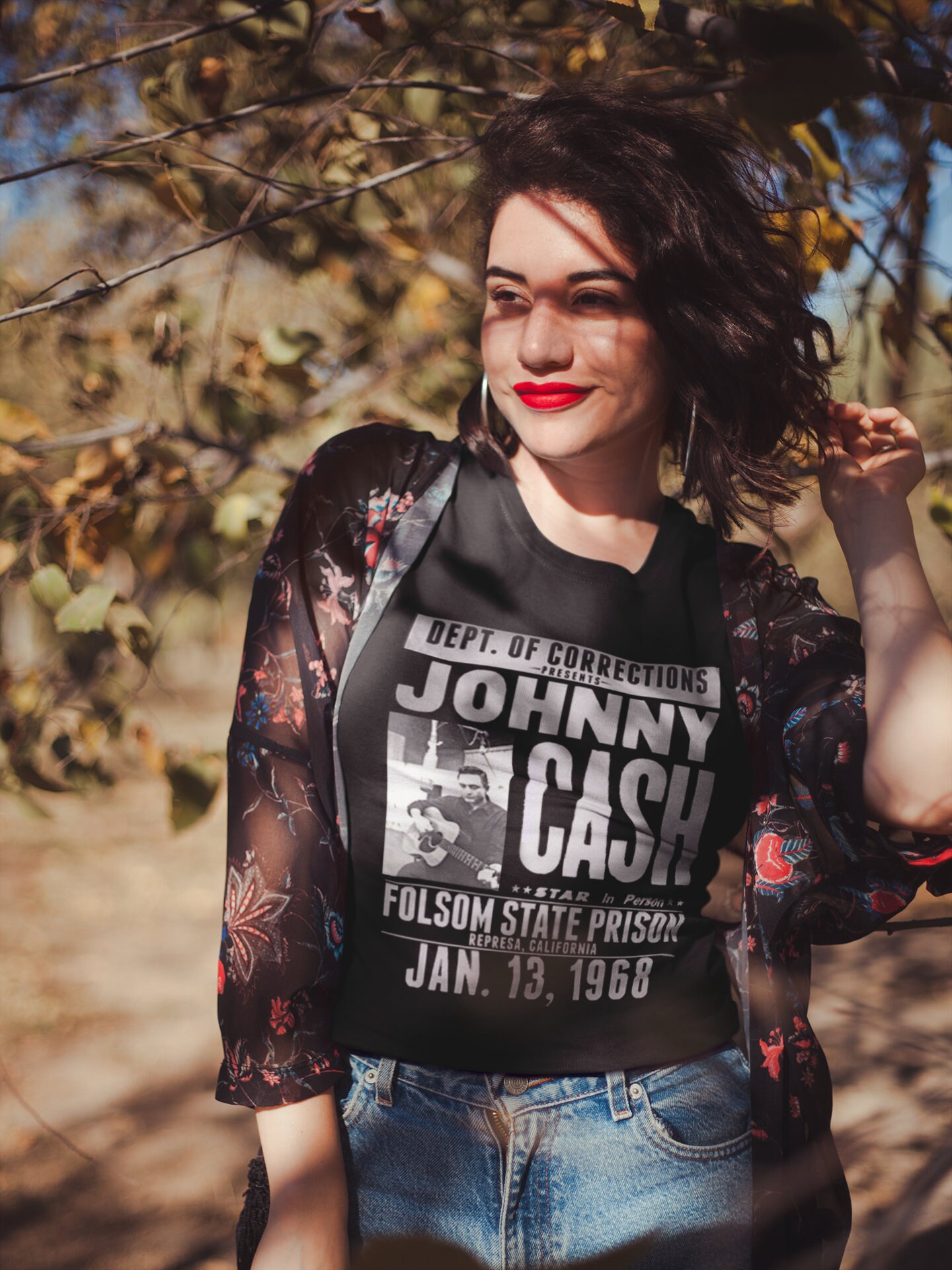 Dept Of Gorrections Johnny Cash Graphic Unisex T-Shirt Dept Of Gorrections Johnny Cash Graphic Unisex T-Shirt