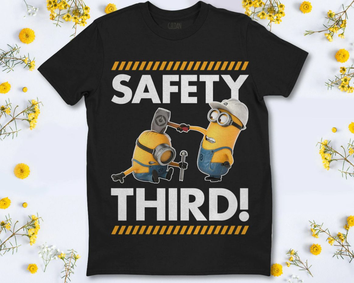 Despicable Me Minions Safety Third Graphic T-Shirt Despicable Me Minions Safety Third Graphic T-Shirt
