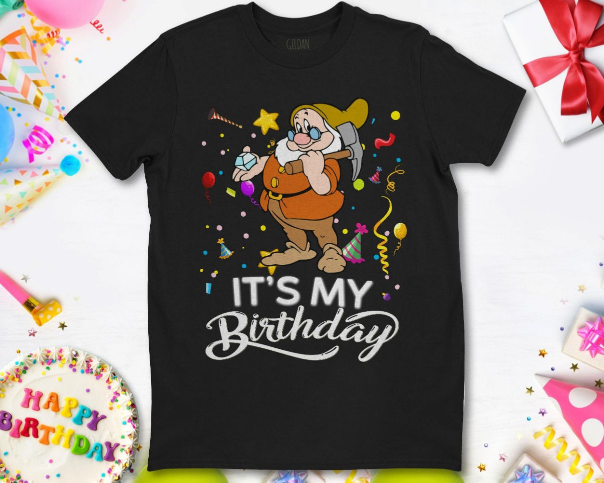Disney Doc Dwarf Its My Birthday Doc T-Shirt Disney Doc Dwarf Its My Birthday Doc T-Shirt