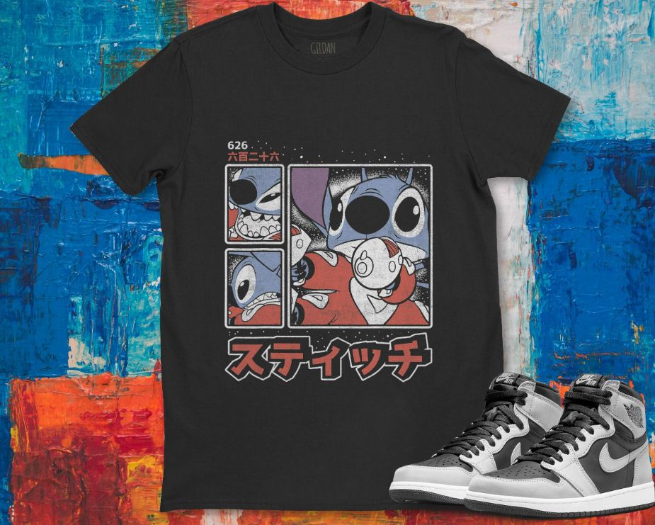 Disney Lilo And Stitch 626 Stitch Day Kanji Panels Unisex Gift T-Shirt Disney Lilo And Stitch 626 Stitch Day Kanji Panels Unisex Gift T-Shirt