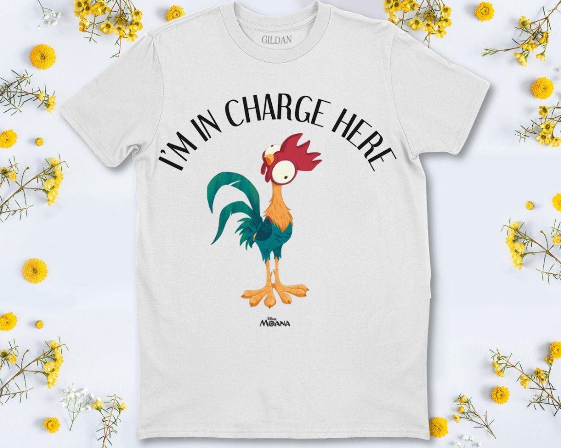 Disney Moana HeiHei Im In Charge Here Portrait T-Shirt Disney Moana HeiHei Im In Charge Here Portrait T-Shirt