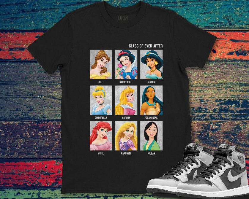 Disney Princesses Class of Ever After Color Graphic Disney Unisex Gift T-Shirt Disney Princesses Class of Ever After Color Graphic Disney Unisex Gift T-Shirt