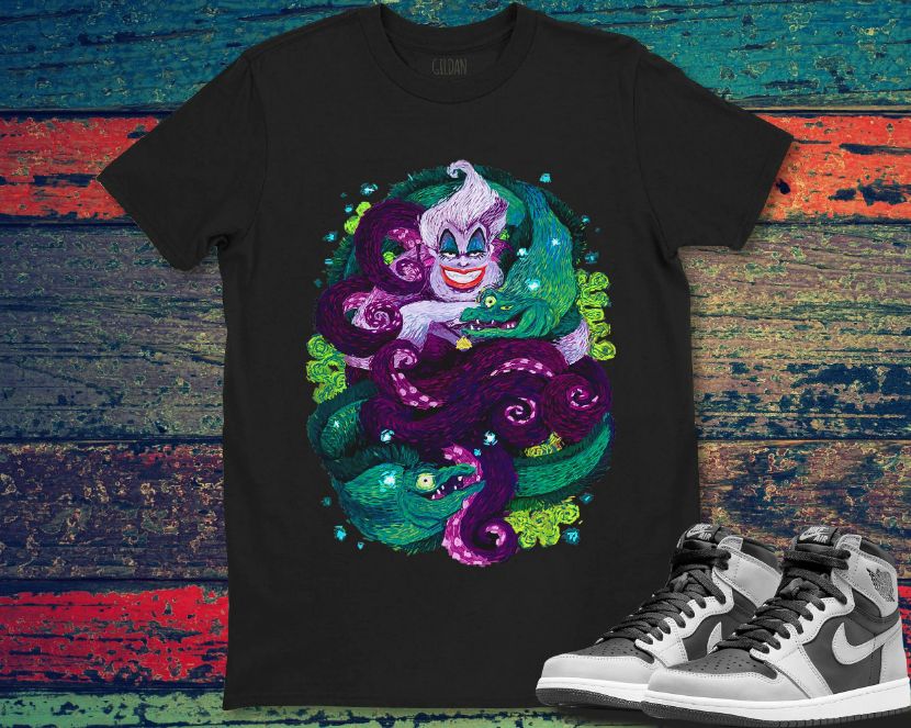 Disney The Little Mermaid Ursula Sea Witch Painting Unisex T-Shirt Disney The Little Mermaid Ursula Sea Witch Painting Unisex T-Shirt