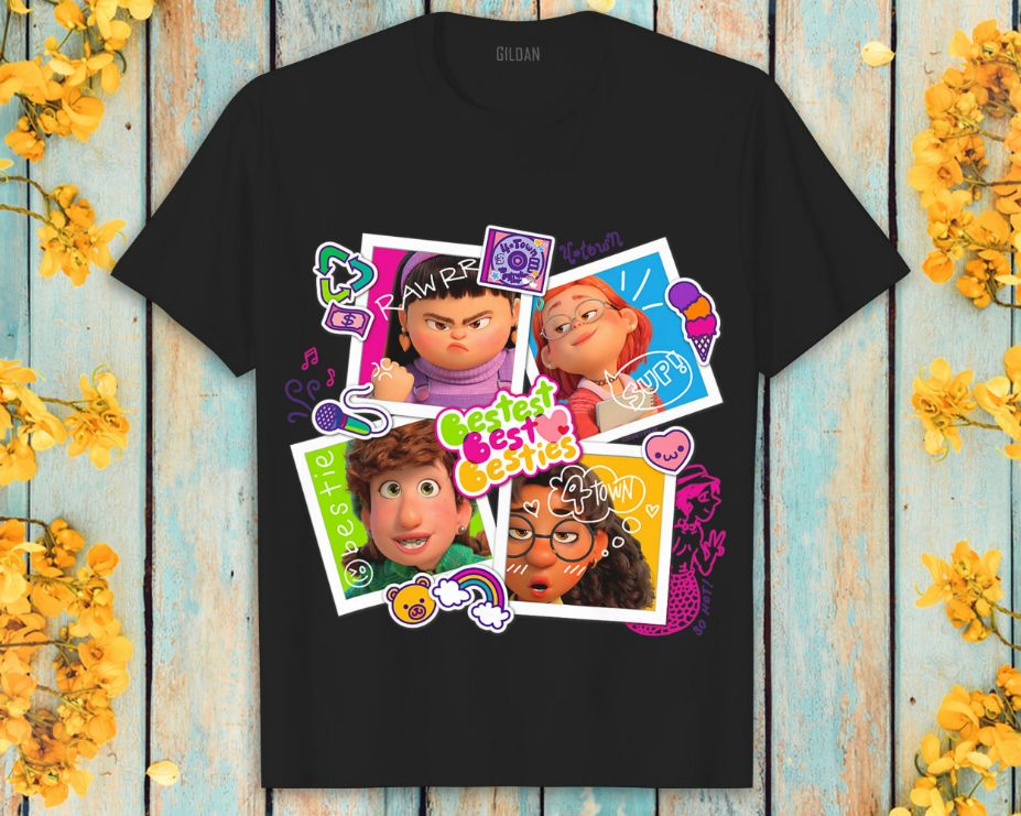 Disney Turning Red Bestest Best Besties T-Shirt Disney Turning Red Bestest Best Besties T-Shirt