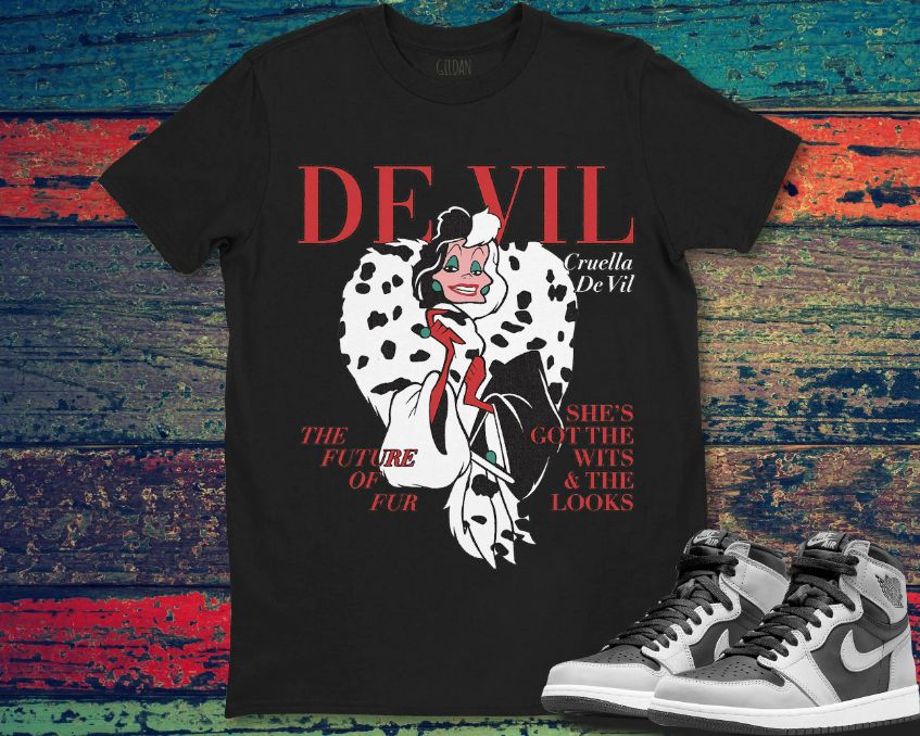 Disney Villains Cruella De Vil Magazine Cover Unisex Gift T-Shirt Disney Villains Cruella De Vil Magazine Cover Unisex Gift T-Shirt