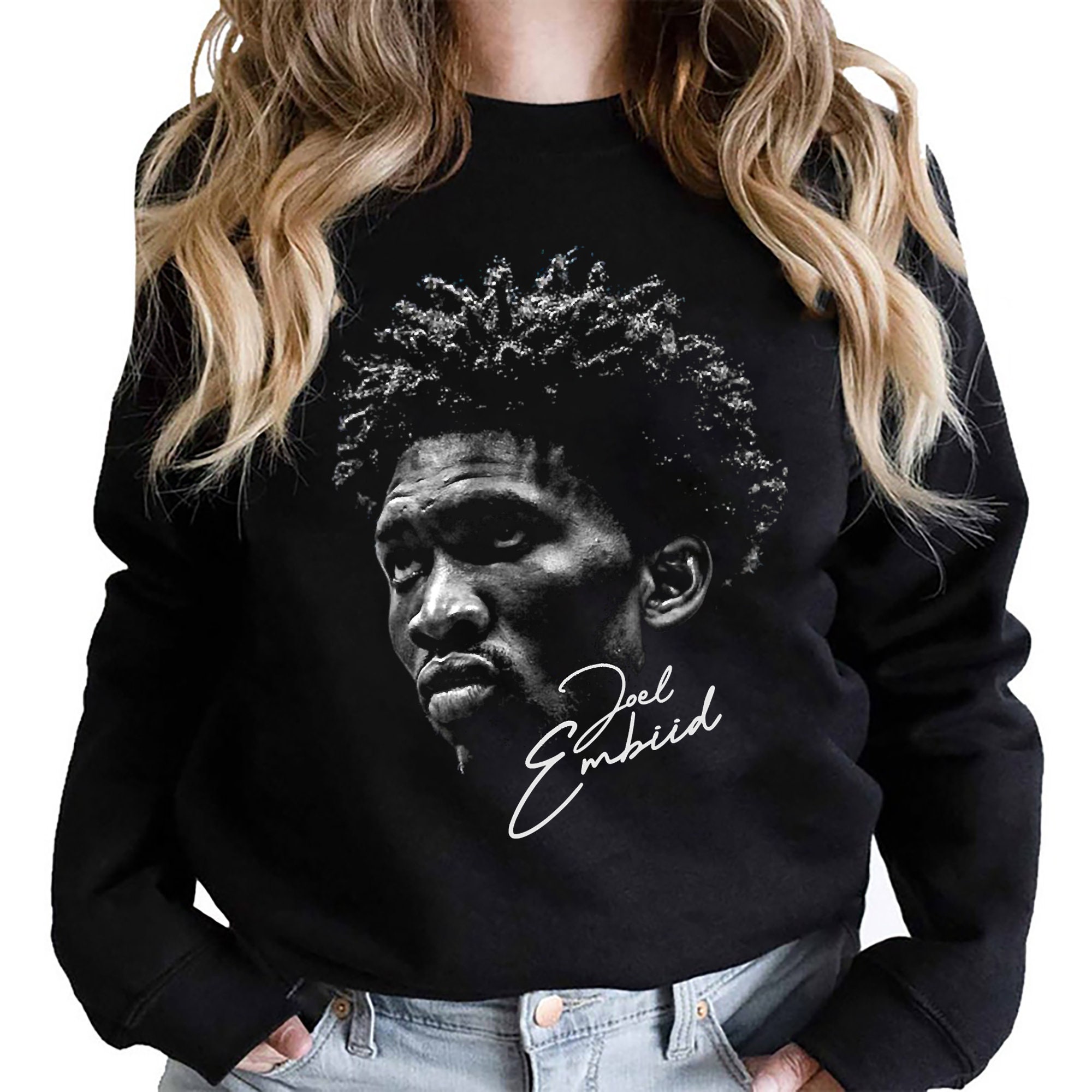 Drawing Joel Embiid Signature Philadelphia 76ers Nba Basketball Unisex Sweatshirt Drawing Joel Embiid Signature Philadelphia 76ers Nba Basketball Unisex Sweatshirt
