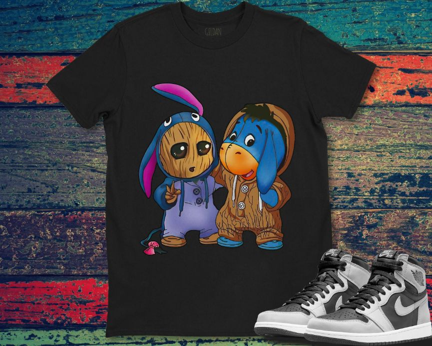 Eeyore and Baby Groot Cute Friends Unisex Gift T-Shirt Eeyore and Baby Groot Cute Friends Unisex Gift T-Shirt
