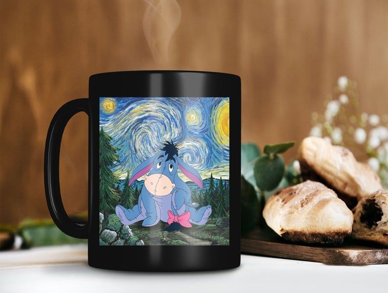 Eeyore In Canvas Mug Starry Night Mug Van Gogh Mug Pooh Lover Gift Disney Premium Sublime Ceramic Coffee Mug Black Eeyore In Canvas Mug Starry Night Mug Van Gogh Mug Pooh Lover Gift Disney Premium Sublime Ceramic Coffee Mug Black